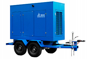 Дизельный генератор ТСС ЭД-30-Т400 с АВР в погодозащитном кожухе на прицепе фото и характеристики - Фото 1